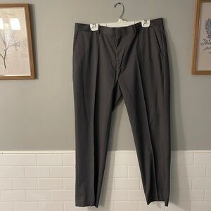 MEN’S Calvin Klein slim fit charcoal gray flat front pants 38 x 30 NWOT